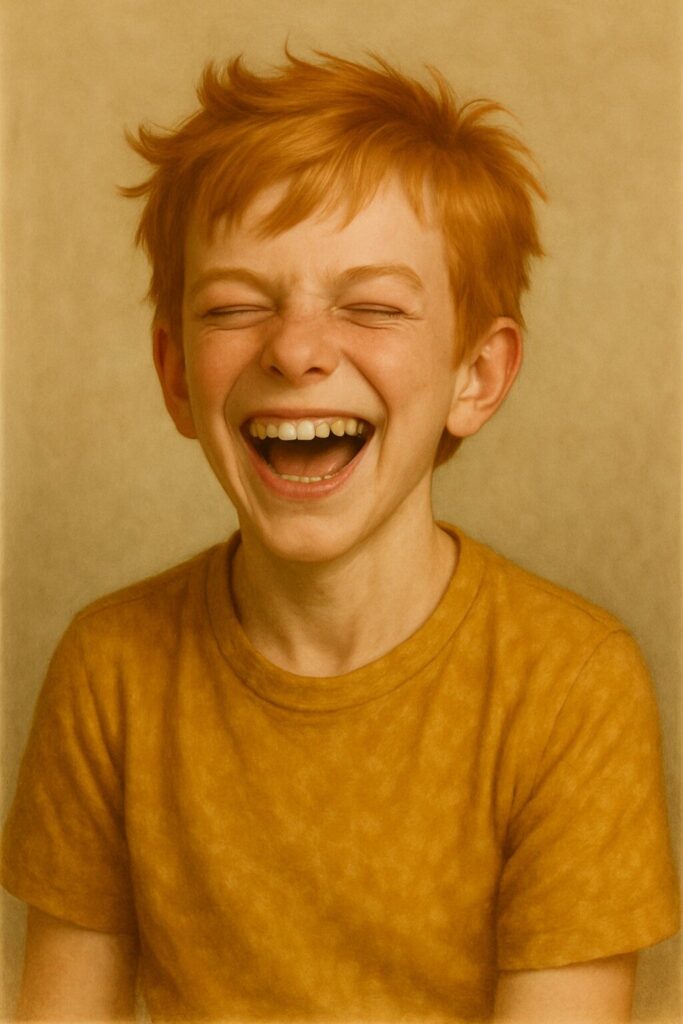 Daan hard lachen